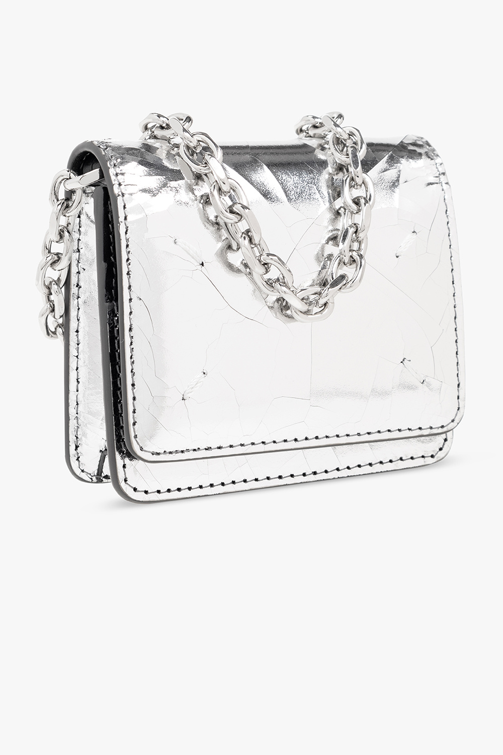 Silver Leather wallet with chain Maison Margiela - Vitkac Canada